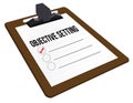 Objective Setting clipboard Royalty Free Stock Photo