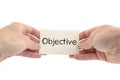 Objective text concept Royalty Free Stock Photo