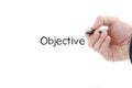 Objective text concept Royalty Free Stock Photo