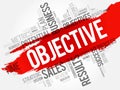Objective word cloud Royalty Free Stock Photo