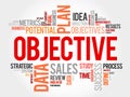 Objective word cloud Royalty Free Stock Photo