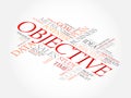 Objective word cloud Royalty Free Stock Photo