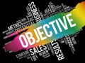 Objective word cloud collage, business concept Royalty Free Stock Photo