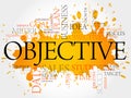 Objective word cloud Royalty Free Stock Photo