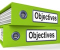 Objectives Folders Mean Business Goals And Targets