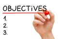 Objectives List Royalty Free Stock Photo