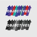 The objectives and purposes- vector graphic