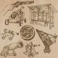 Objects - An hand drawn vectors. Converted Royalty Free Stock Photo