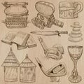 Objects - An hand drawn vectors. Converted Royalty Free Stock Photo