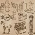 Objects - An hand drawn vectors. Converted Royalty Free Stock Photo