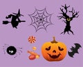 Objects Happy Halloween Pumpkin Horror Spider