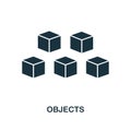Objects icon. Monochrome style design from machine learning icon collection. UI and UX. Pixel perfect objects icon. For web design Royalty Free Stock Photo