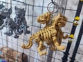Objects keychains form dog skeleton models toys printed on 3D printer.