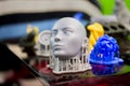 Objects photopolymer printed on a 3d printer. Royalty Free Stock Photo
