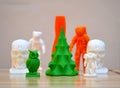 Objects printed by a 3d printer Royalty Free Stock Photo