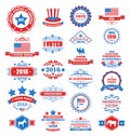 Objects and Symbols for Vote of USA Royalty Free Stock Photo