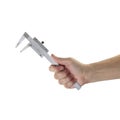 Objects tool hands action - Vernier Caliper Measuring Gauge. Iso