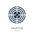 objetive icon in trendy design style. objetive icon isolated on white background. objetive vector icon simple and modern flat Royalty Free Stock Photo