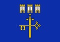 Glossy glass Flag of Ternopil Oblast, Ukraine