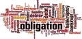 Obligation word cloud Royalty Free Stock Photo
