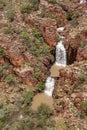 Oblique Aerial Portrait view of cascades and unamed waterfall in the Cockburn Ranges, El Questro Resort, Kimberley, Western