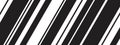 Oblique black and white lines background. Tilted parallel stripes pattern. Simple stripy texture. Geometric print with Royalty Free Stock Photo