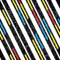 2630 Oblique pattern with colored stripes, modern stylish image. Royalty Free Stock Photo