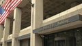 Oblique view of the entrance to the fbi building in d.c.