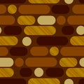 Oblong oval shapes horizontal repeat motif Royalty Free Stock Photo