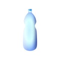 Oblong plastic water bottle design with clipping path isolated on white background