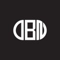 OBN letter logo design on black background. OBN creative initials letter logo concept. OBN letter design Royalty Free Stock Photo