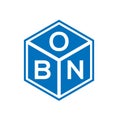 OBN letter logo design on black background. OBN creative initials letter logo concept. OBN letter design Royalty Free Stock Photo