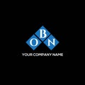 OBN letter logo design on BLACK background. OBN creative initials letter logo concept. OBN letter design Royalty Free Stock Photo