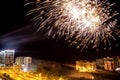 Obninsk, Russia - July 2018: Firework over the city