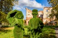 Obninsk, Russia - October 2018: Artificial topiary sculpture