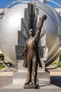 Obninsk, Russia - September 2016: Monument to the Pioneers of Nuclear Energy