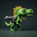 Adorable Cyberpunk Dinosaur Toy With Nerf Gun For Kids