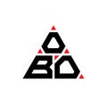OBO triangle letter logo design with triangle shape. OBO triangle logo design monogram. OBO triangle vector logo template with red Royalty Free Stock Photo