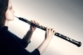 Oboe classical orchestra musician Royalty Free Stock Photo