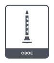 oboe icon in trendy design style. oboe icon isolated on white background. oboe vector icon simple and modern flat symbol for web