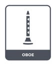 oboe icon in trendy design style. oboe icon isolated on white background. oboe vector icon simple and modern flat symbol for web