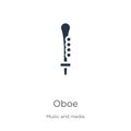 Oboe icon vector. Trendy flat oboe icon from music collection isolated on white background. Vector illustration can be used for Royalty Free Stock Photo