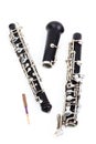 Oboe isolated on white Woodwind instrument Royalty Free Stock Photo