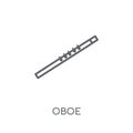 Oboe linear icon. Modern outline Oboe logo concept on white back