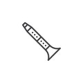 Oboe musical insrument line icon