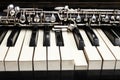 Oboe and piano classical instruments Royalty Free Stock Photo