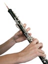 Oboe player Royalty Free Stock Photo