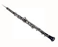 Oboe woodwind musical instrument Royalty Free Stock Photo