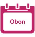 Obon calendar, Obon event, Event Special Event day Vector icon that can be easily modified or edit.