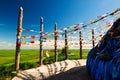 The oboo on the summer grassland of Hulunbuir,China.